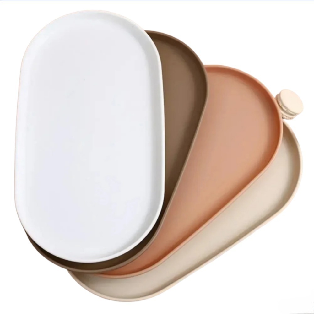 Travertine Tray Oval - صينية تقديم بيضاوية صينية بلاستيكية صينية