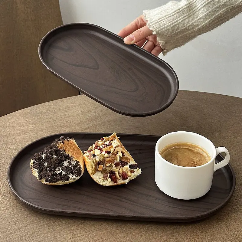 Travertine Tray Oval - صينية بيضاوية متعددة الاستخدامات من خشب