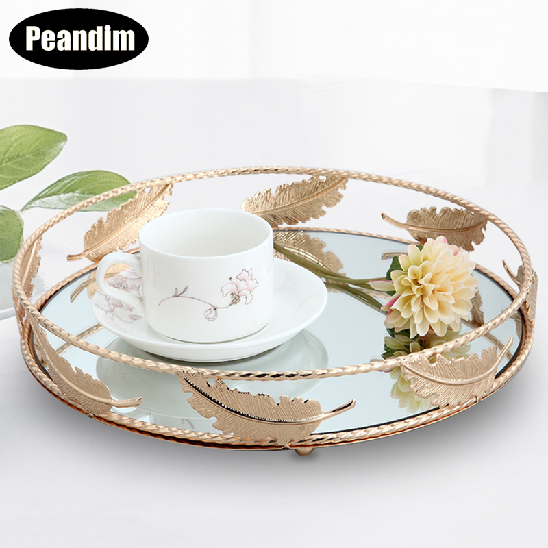 PEANDIM-صينية مرآة دائرية بسيط - مراجعة Travertine Tray Oval وسعره