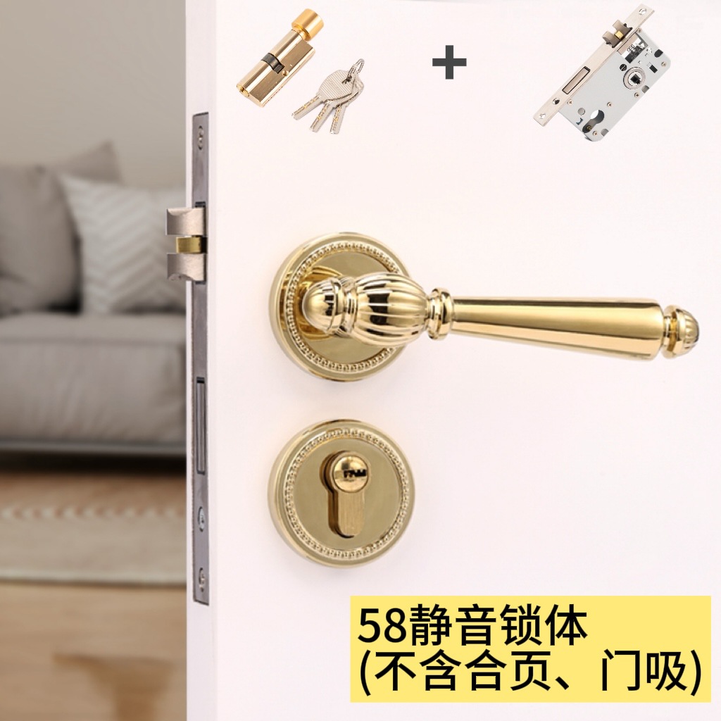 قفل باب غرفة النوم باللون الذه - مراجعة Interior Design Gold وسعره