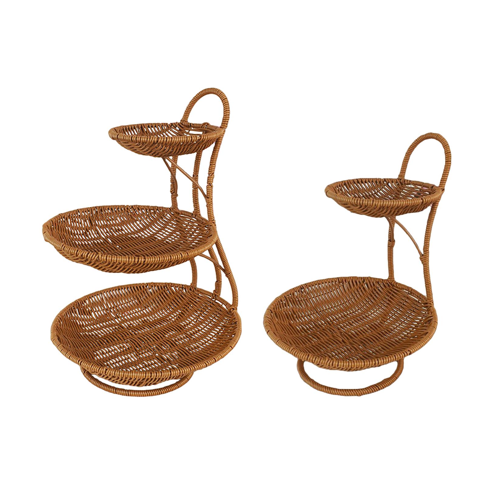 سلة تقديم طعام دائرية، رف تخزي - مراجعة Rattan Tray Handle وسعره