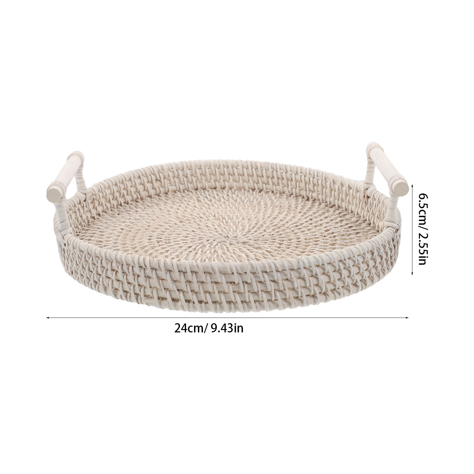 صينية تقديم دائرية من الروطان  - مراجعة Rattan Tray Handle وسعره