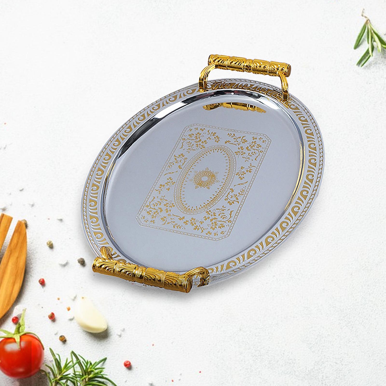 صينية تقديم زخرفية متعددة الوظ - مراجعة Travertine Tray Oval وسعره
