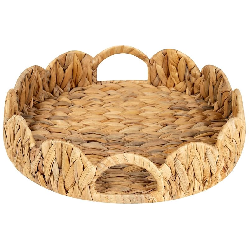 صينية دائرية ذات حواف متموجة A - مراجعة Rattan Tray Handle وسعره