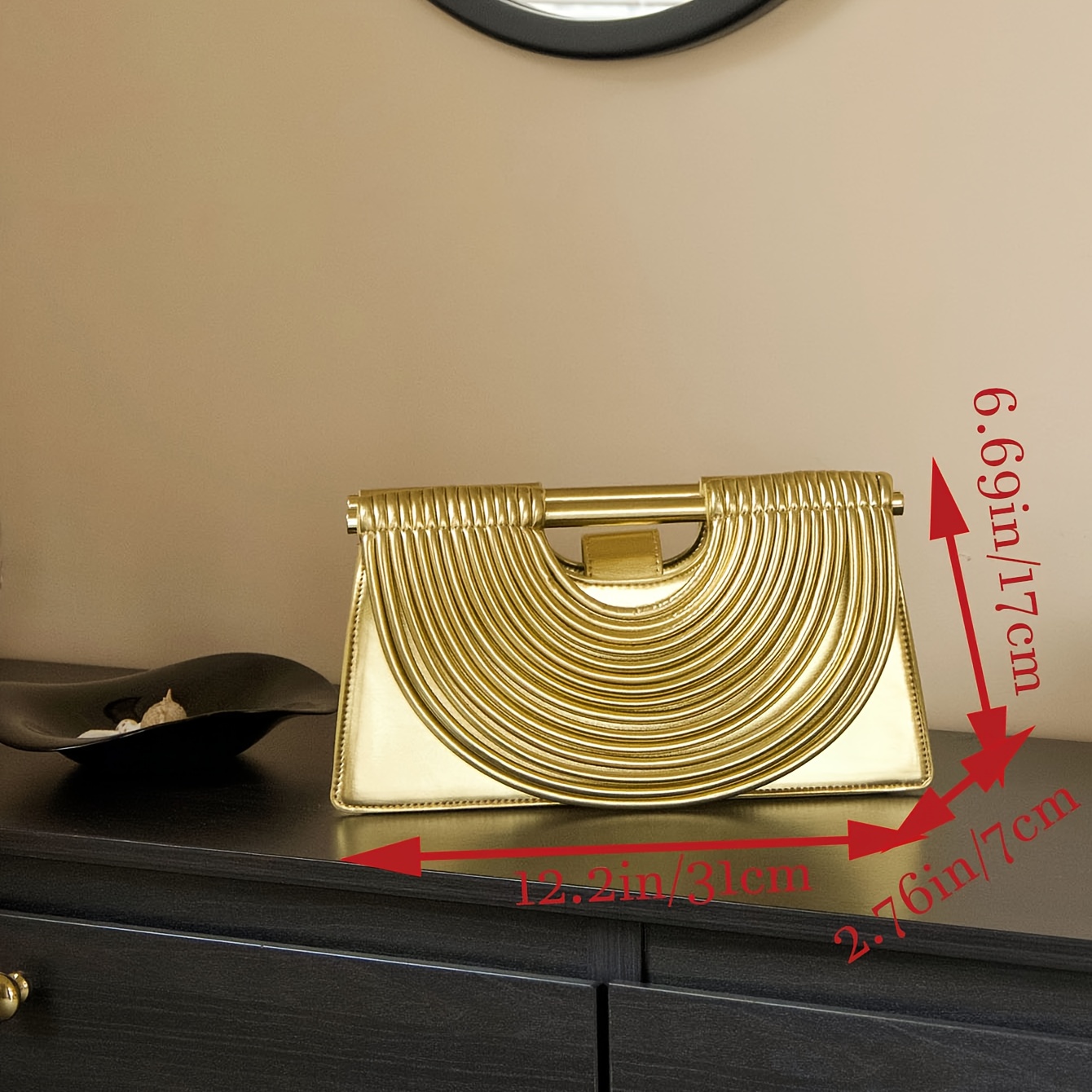 حقائب يد للنساء 2025 جديد ذهبي - مراجعة Interior Design Gold وسعره