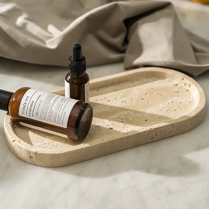 علبة حجر الترافرتين البيضاوي ل - مراجعة Travertine Tray Oval وسعره