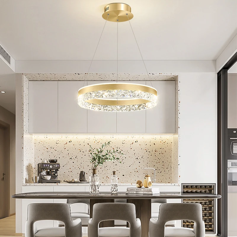 ضوء قلادة LED كريستالي فاخر حد - مراجعة Interior Design Kitchen And Living Room وسعره