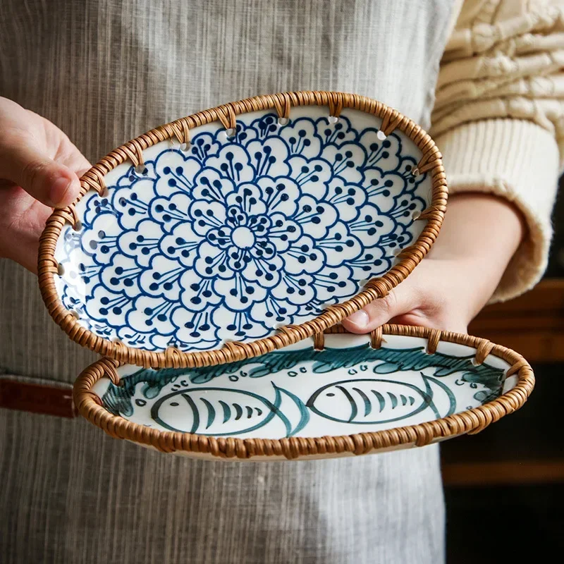 صينية فواكه سيراميكية منسوجة م - مراجعة Travertine Tray Oval وسعره