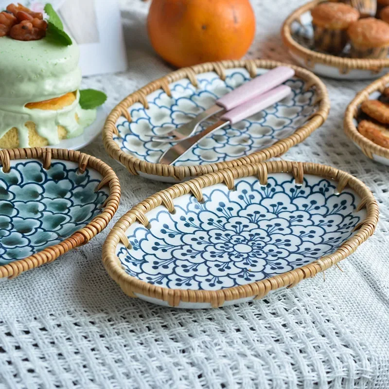 صينية فواكه سيراميكية منسوجة م - مراجعة Travertine Tray Oval وسعره