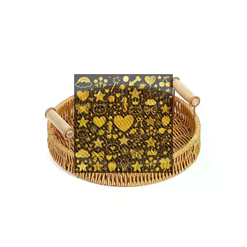 مجموعة من 3 صواني تقديم دائرية - مراجعة Rattan Tray Handle وسعره